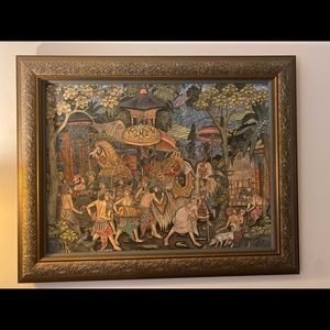 Traditional style balinese hand oil painting.